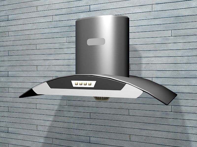 Wall Mounted Range Hood 3d model download — 3D model download