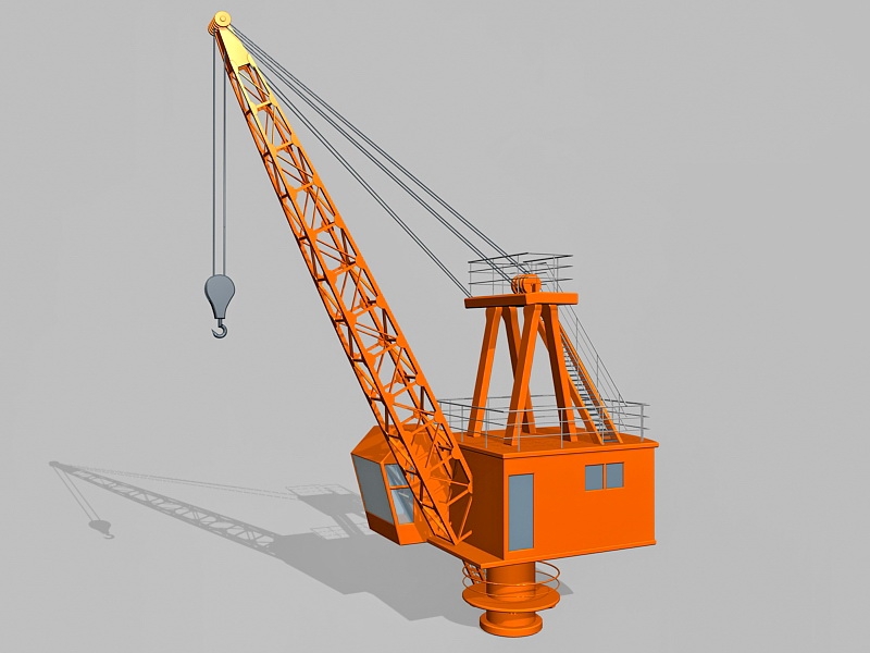 Fixed Pedestal Crane 3d model download — 3D model download