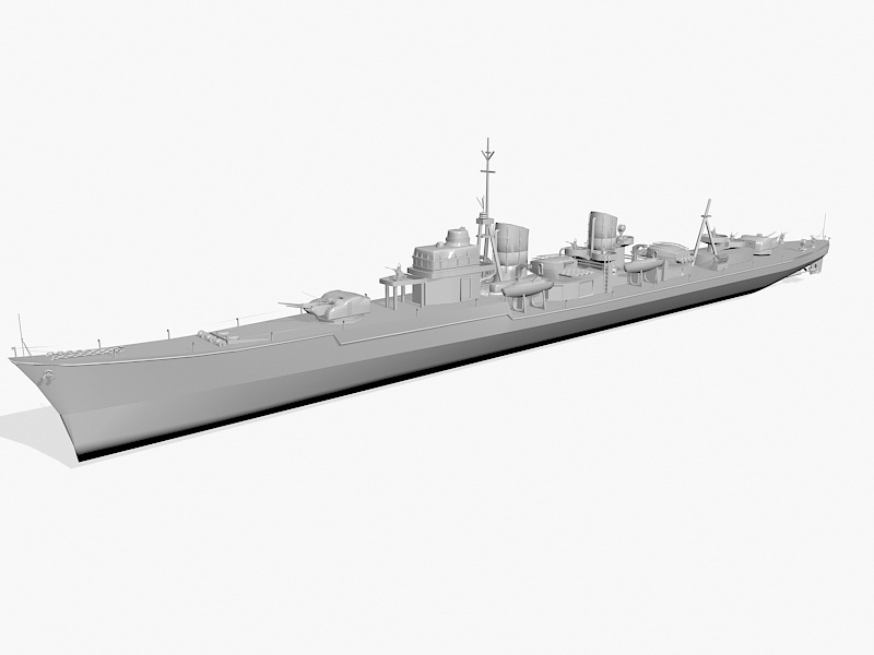 Military Battleship 3d model download — 3D model download