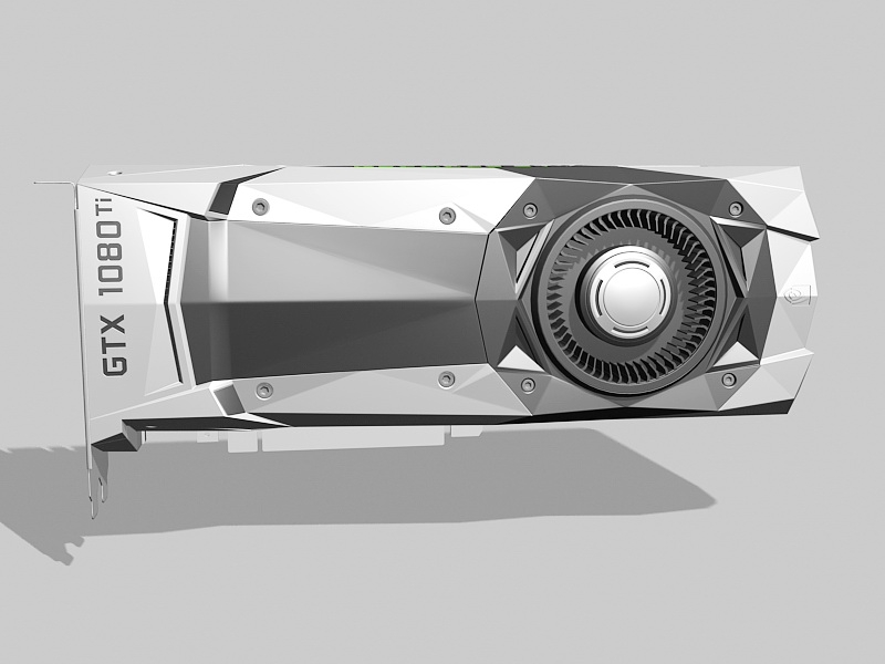 GTX 1080 Ti Graphics Card 3d model download — 3D model download
