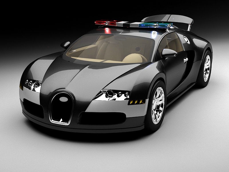 Bugatti Veyron Police Car 3d model download — 3D model download