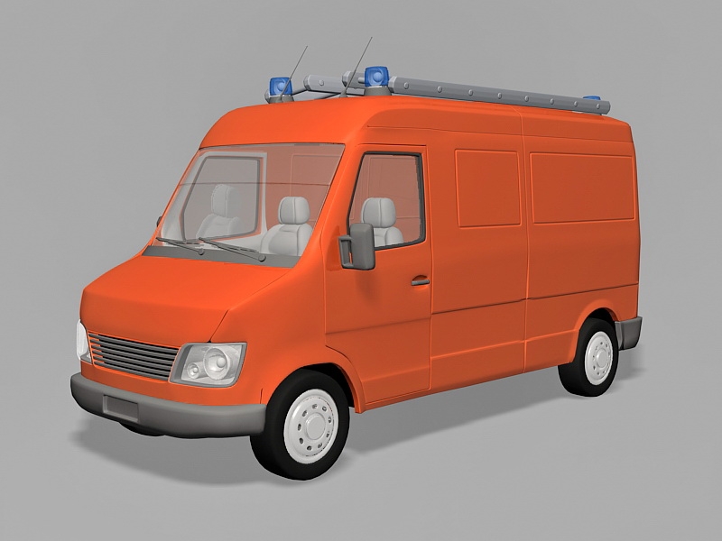 Small Fire Truck 3d model download — 3D model download