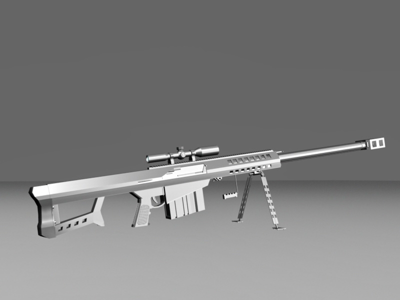 Barrett M107 Sniper Rifle 3d model download — 3D model download