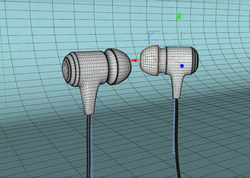Wired Earphones 3d model download — 3D model download