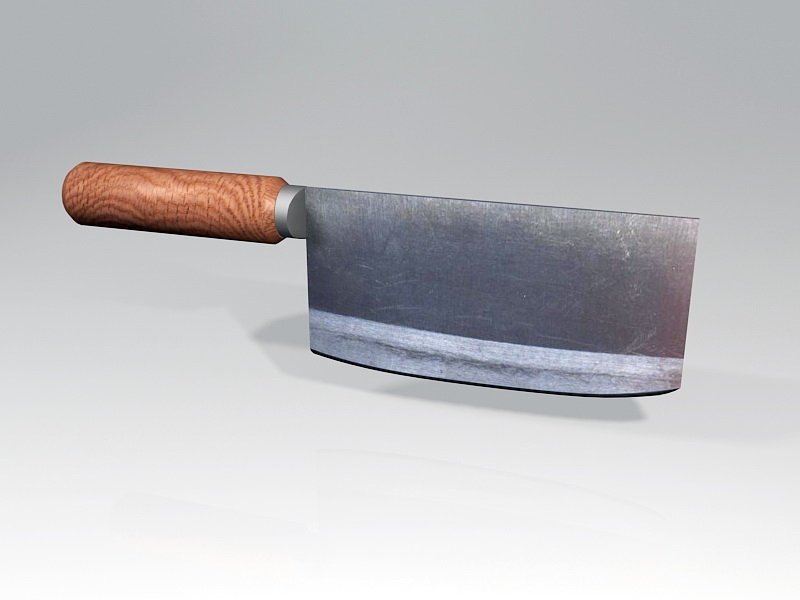 Cleaver Kitchen Knife 3d model download — 3D model download