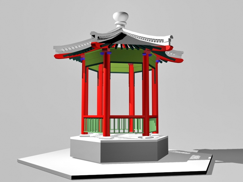 Chinese Garden Pavilion 3d model download — 3D model download