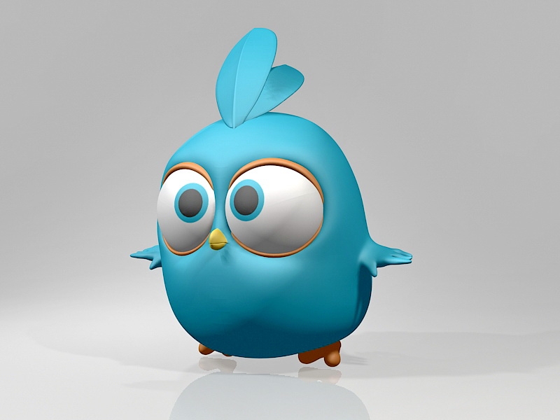 Angry Bird Blue 3d model download — 3D model download