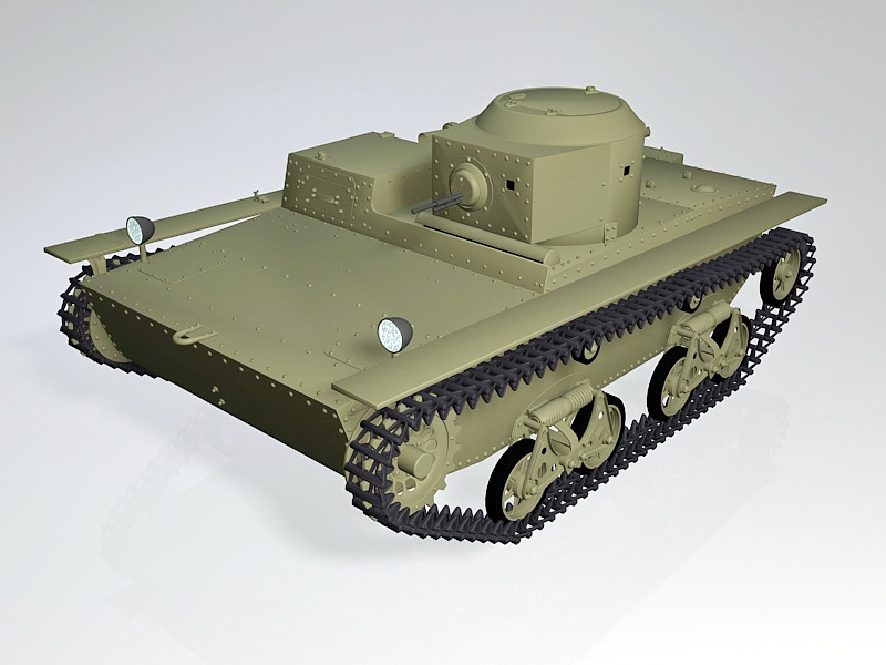 Soviet T-38 Amphibious Light Tank 3d model download — 3D model download
