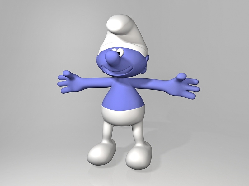 Smurf Cartoon Character 3d model download — 3D model download