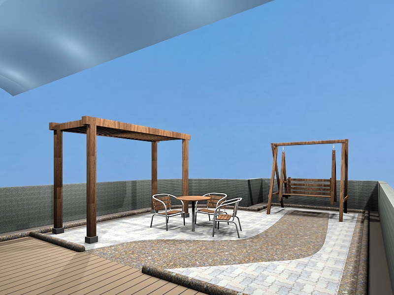Small Patio Design Ideas 3d model download — 3D model download