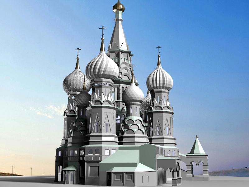 Russia Saint Basil's Cathedral 3d model download — 3D model download