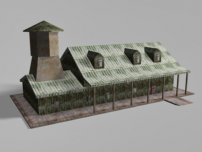 Empty Old House 3d model download — 3D model download