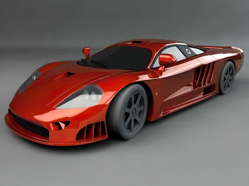 Red Super Car 3d model download — 3D model download