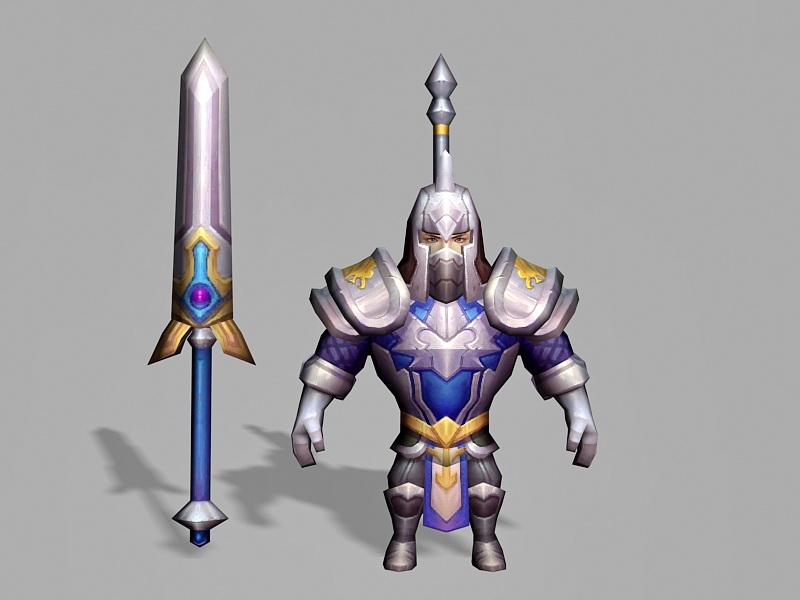 Anime Male Knight 3d model download — 3D model download