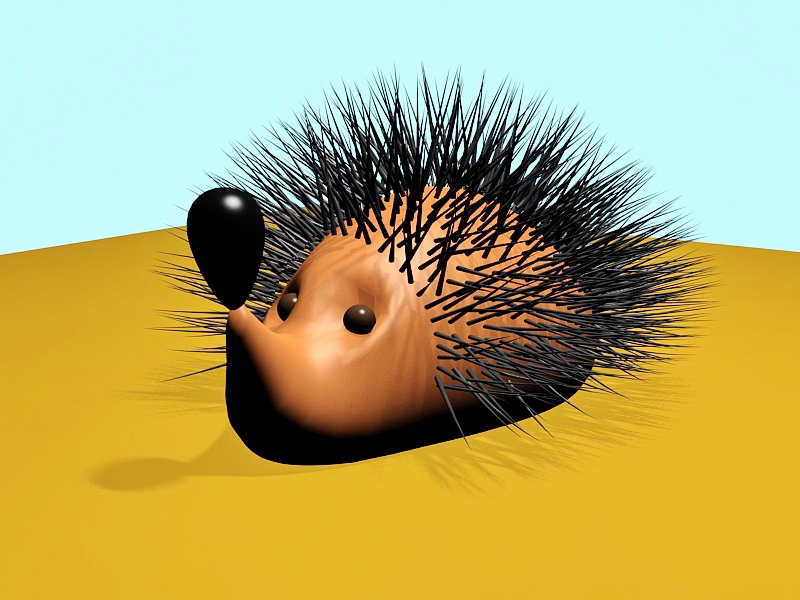 Cute Cartoon Hedgehog 3d model download — 3D model download