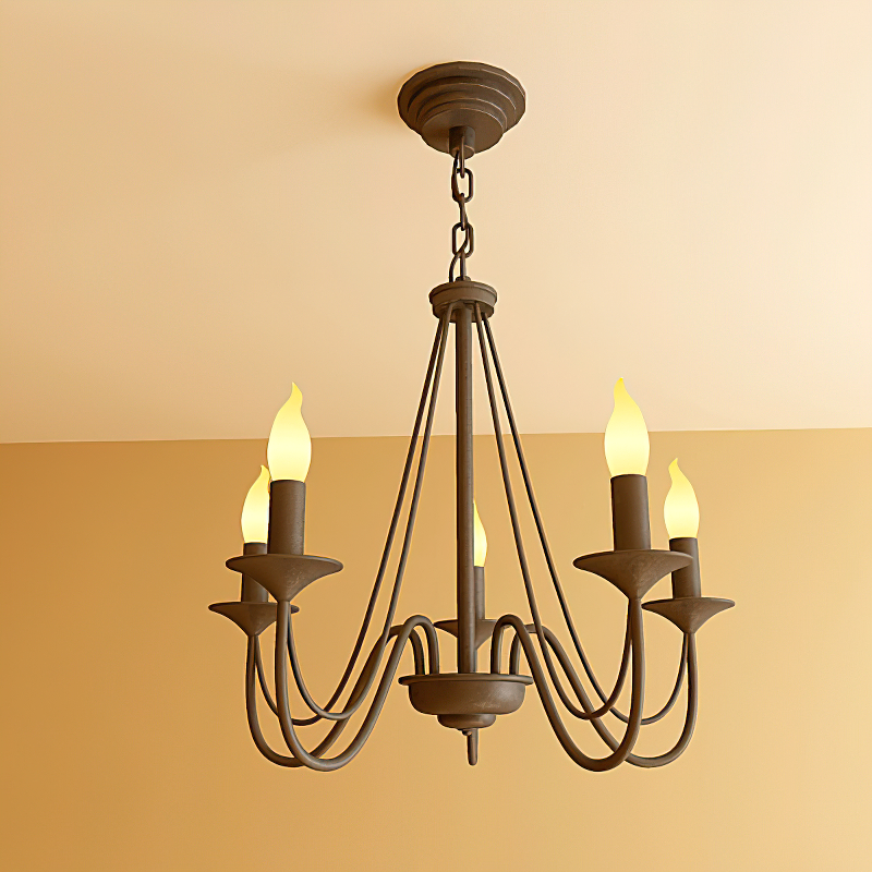 Rustic Metal Chandelier 3d model download — 3D model download
