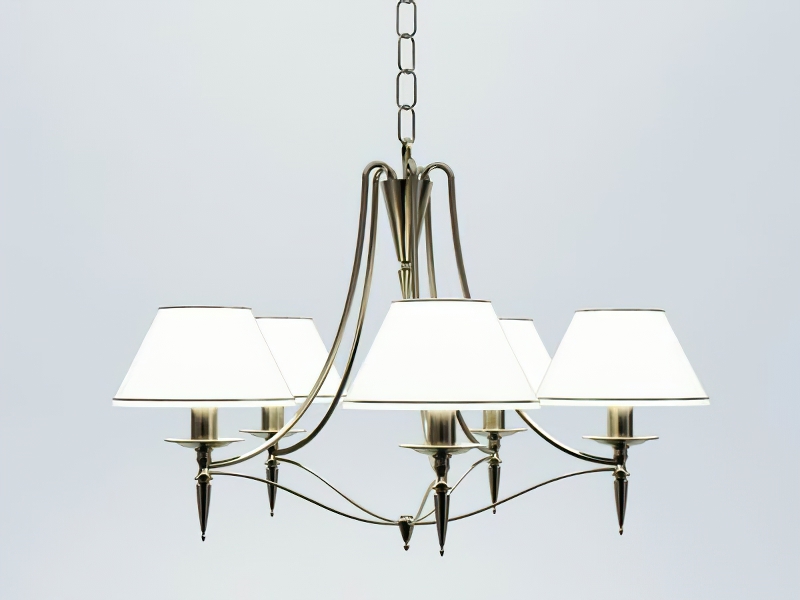 Retro Chandelier with Shades 3d model download — 3D model download
