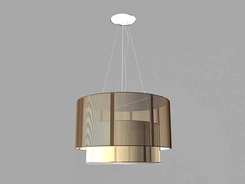 Modern Drum Pendant Lighting 3d model download — 3D model download