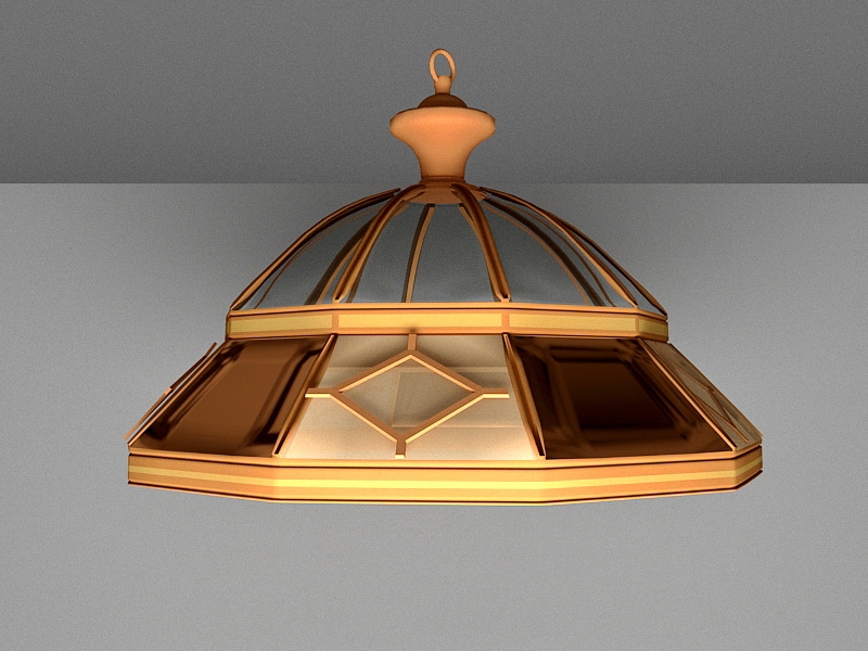 Vintage Pendant Light Fixture 3d model download — 3D model download