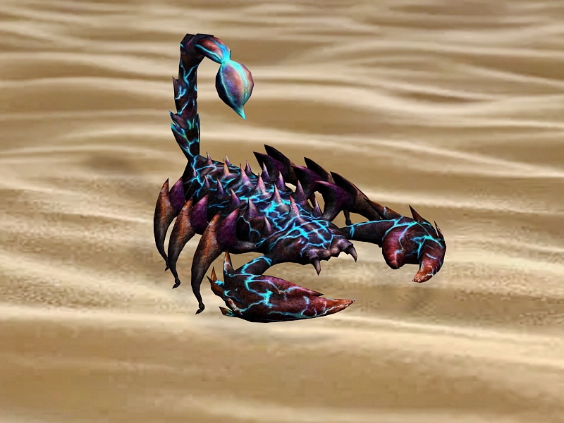 Elemental Lightning Scorpion 3d model download — 3D model download