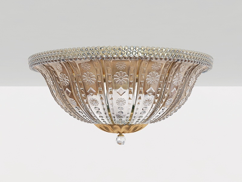 Vintage Ceiling Light Fixture 3d model download — 3D model download