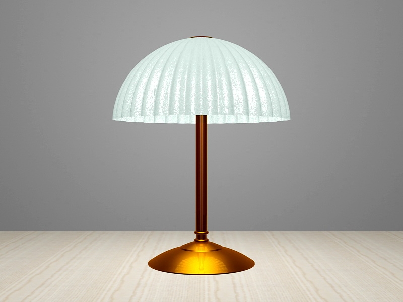 Retro Brass Table Lamp 3d model download — 3D model download