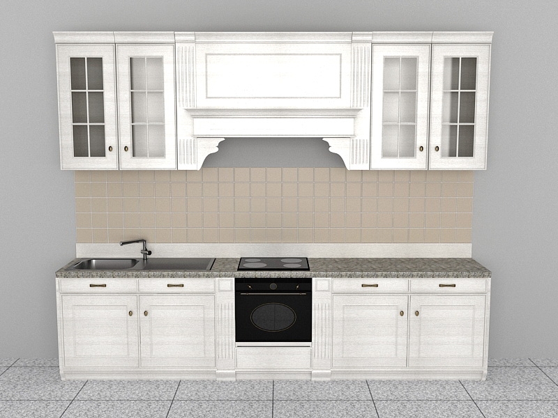 Contemporary Kitchen Design 3d model download — 3D model download