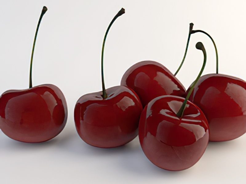 Sweet Red Cherries 3d model download — 3D model download