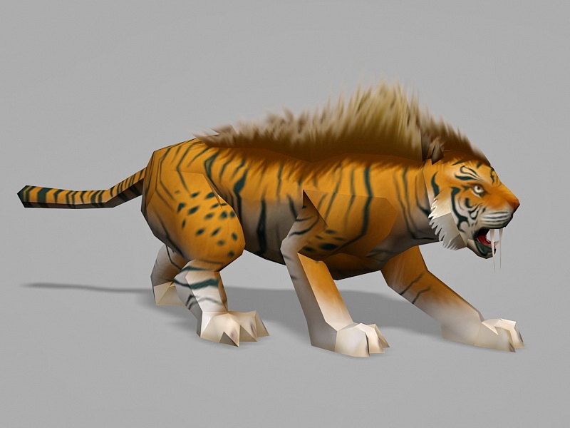 Low Poly Tiger 3d model download — 3D model download