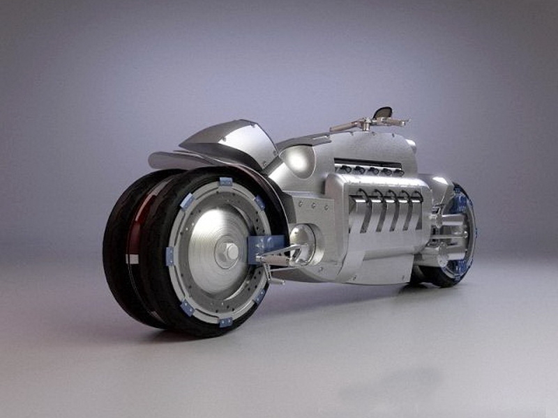 Dodge Tomahawk Concept 2003 Motorcycle 3d model download — 3D model download