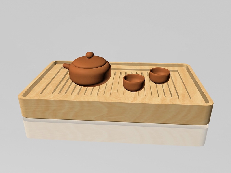 Chinese kung fu tea set 3d model download — 3D model download