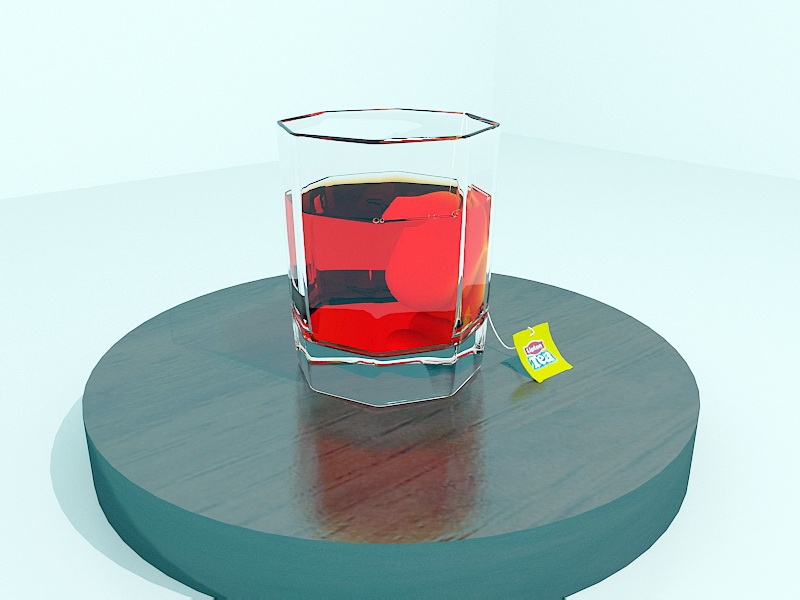 Red Tea in A Glass 3d model download — 3D model download