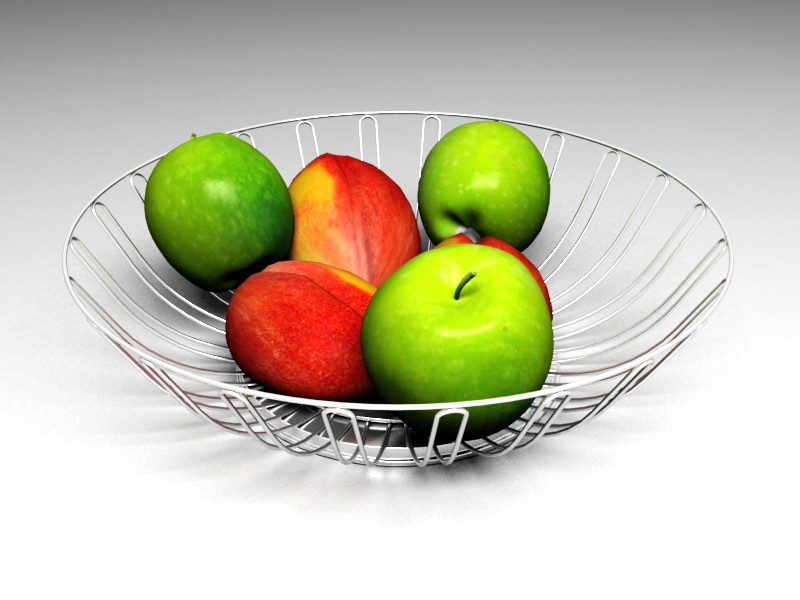 Fruits in Basket 3d model download — 3D model download