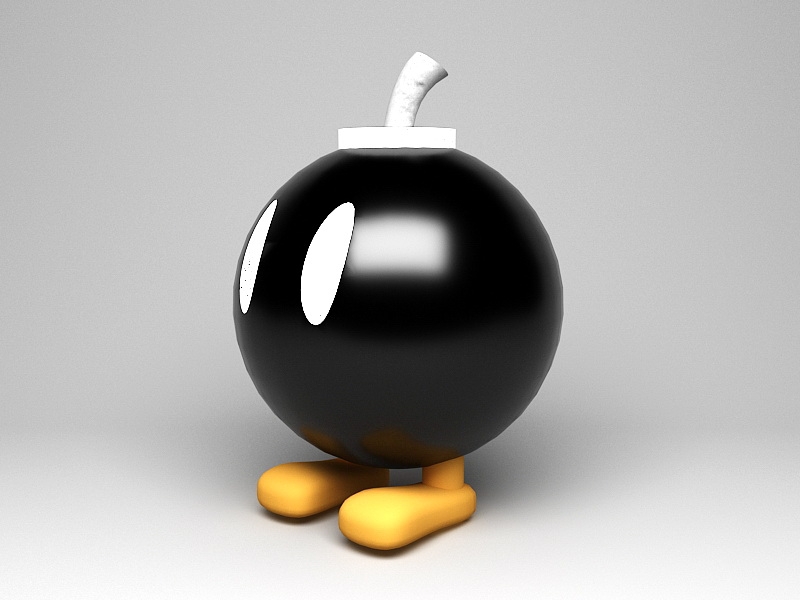 Cartoon Bomb Man 3d model download — 3D model download