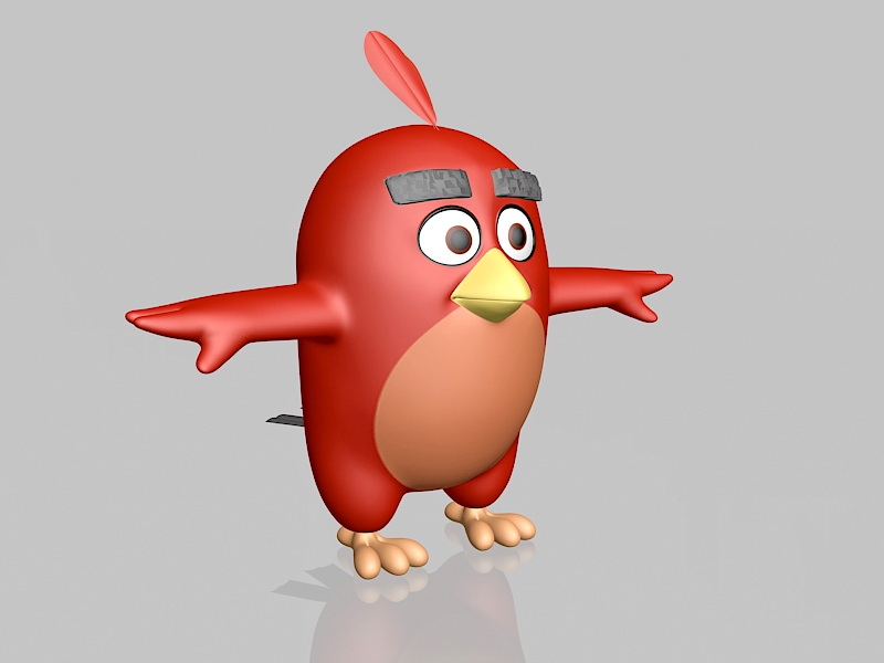 Angry Birds Red 3d model download — 3D model download