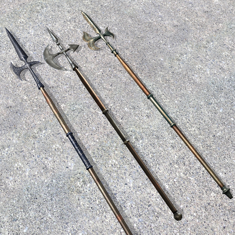 Medieval Halberd Weapons 3d model download — 3D model download