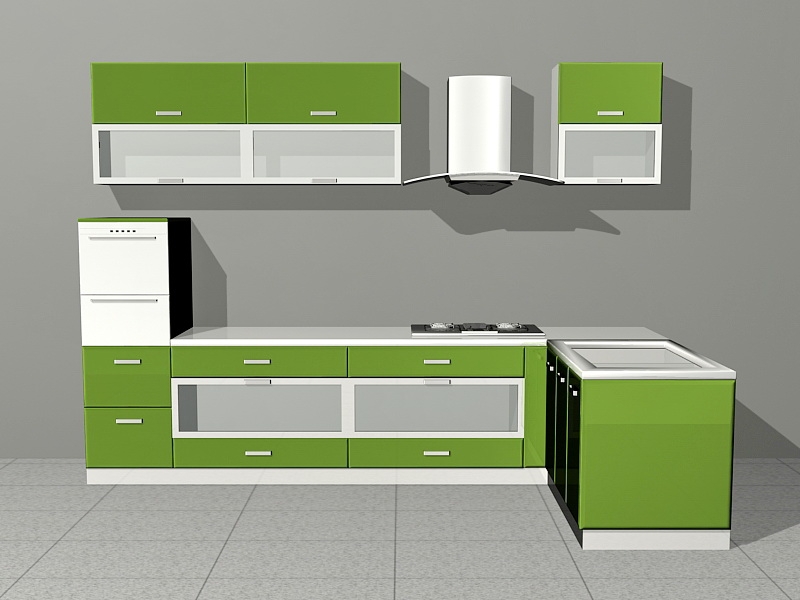 Lime Green Kitchen Ideas 3d model download — 3D model download