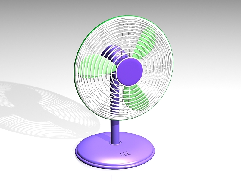 Small Electric Desk Fan 3d model download — 3D model download