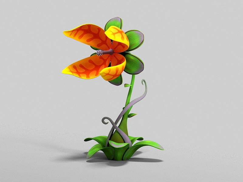 Evil Man-Eating Flower 3d model download — 3D model download