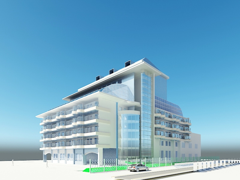 Condominium Complex 3d model download — 3D model download