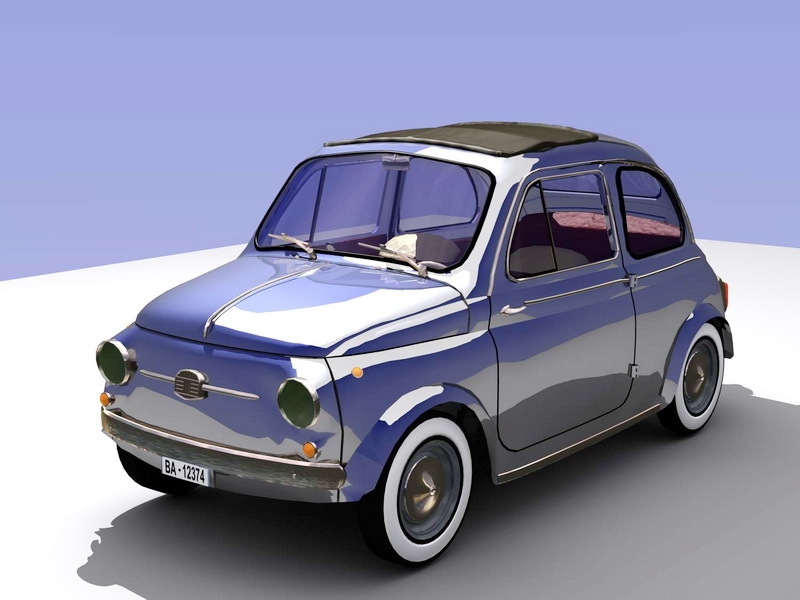 Vintage Car Coupe 3d model download — 3D model download