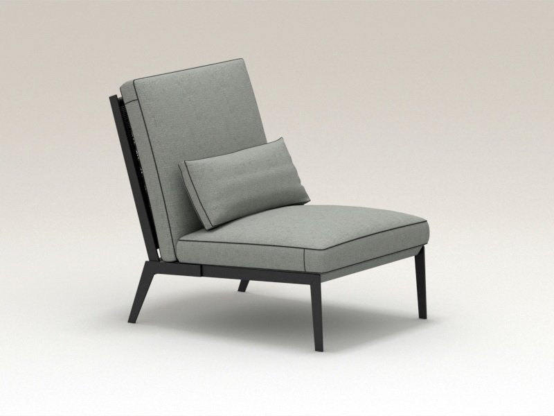 Living Room Accent Chair 3d model download — 3D model download