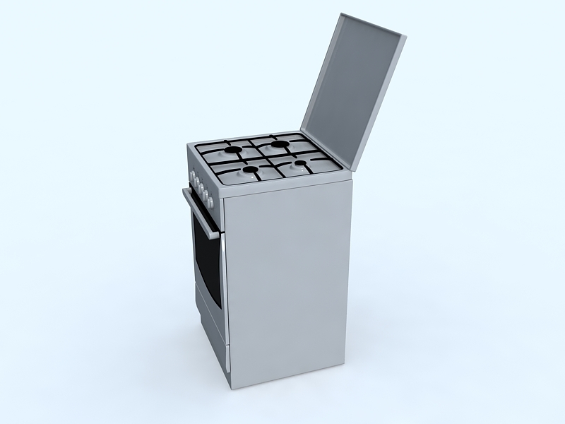 Stove with Oven 3d model download — 3D model download