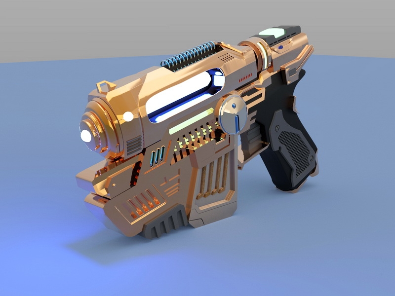 Sci-Fi Pistol Design 3d model download — 3D model download