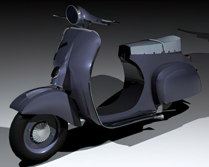 Vespa Motor Scooter 3d model download — 3D model download