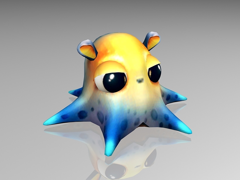 Cute Cartoon Octopus 3d model download — 3D model download