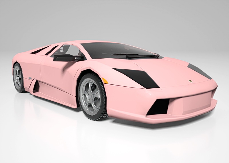 Pink Lamborghini Roadster 3d model download — 3D model download