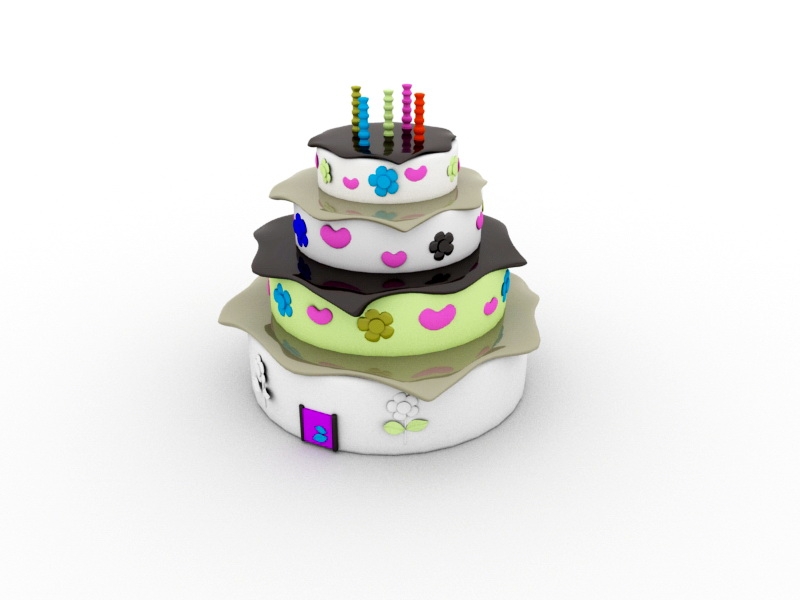Classic Wedding Cake 3d model download — 3D model download