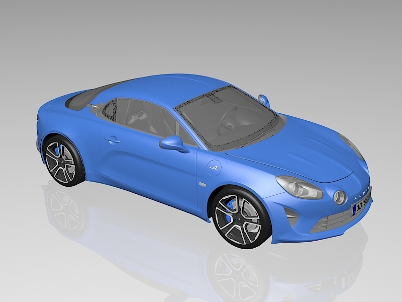 Alpine A110 Sports Car 3d model download — 3D model download
