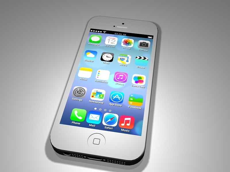 Apple iPhone 5 White 3d model download — 3D model download